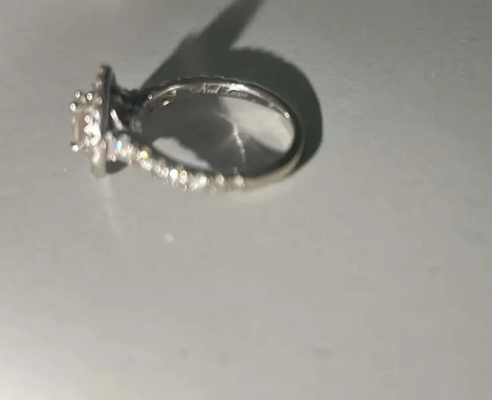 Neil Lane Diamond Pear-Shaped Halo Engagement Ring and Band Set  14K White Gold